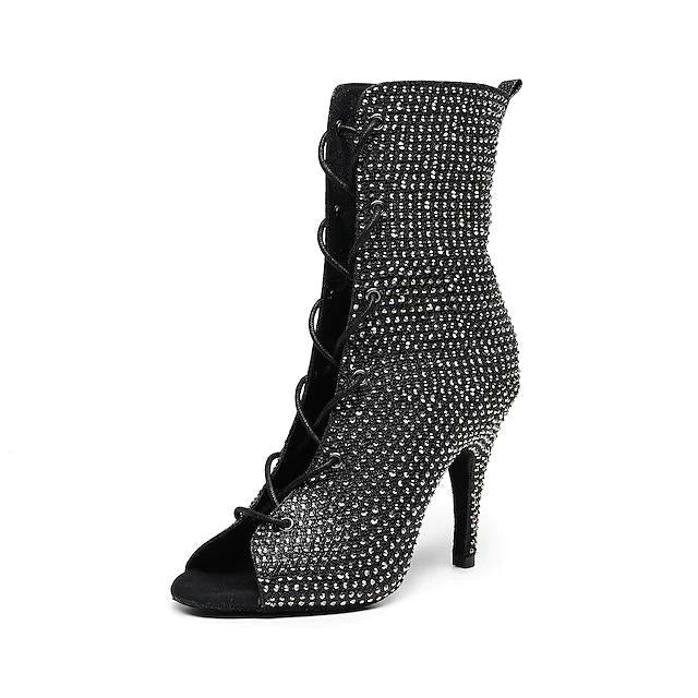 Women's Leatherette Customized Heel Dance Boots JazDance Boots