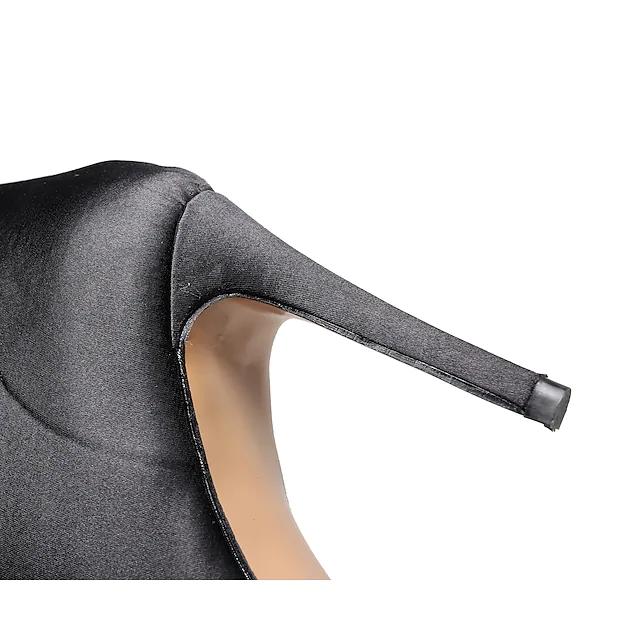Women's Satin Customized Heel Dance Boots JazSalsa Street Sole Dancing Shoes