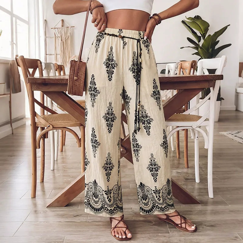 Sophisticated High-Waisted Wide-Leg Trousers