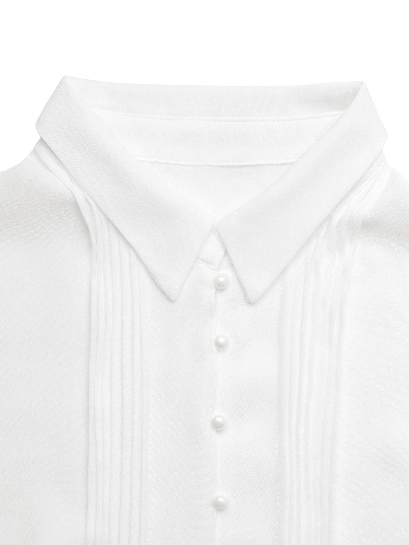 Solid-Color Elegant Collared Dress