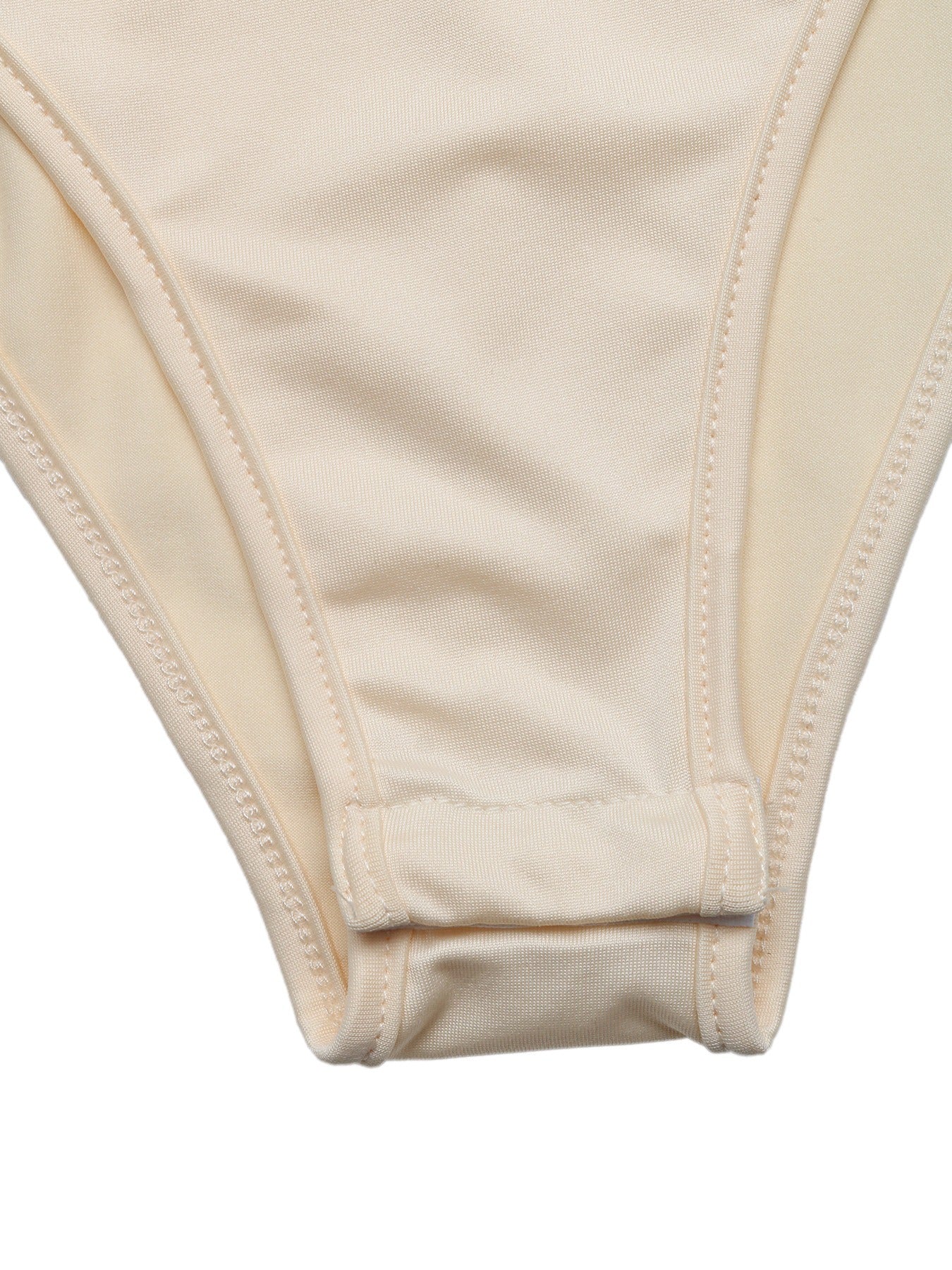 Champagne V-Neck Fitted Bodysuit