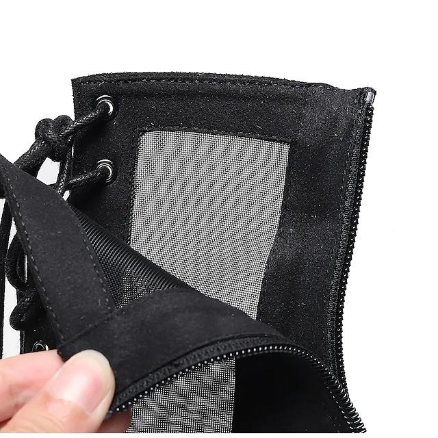 Women's Lace up Rubber Sole Customized High Heel Salsa JazDance Shoes Dance Heels Boots