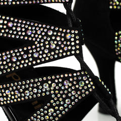 Women's Rhinestone Customized Heels Dance Boots JazSalsa Dance Shoes
