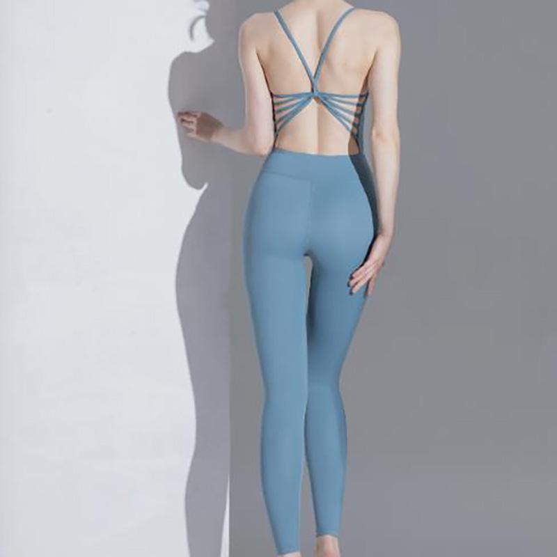 Women's Aerial Yoga Jumpsuit Body Training Fitness Beauty Back Dance Jumpsuit