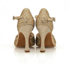 Women's Sparkling Glitter Customized Heel Latin Shoes Salsa Shoes Ballroom Dance Shoes