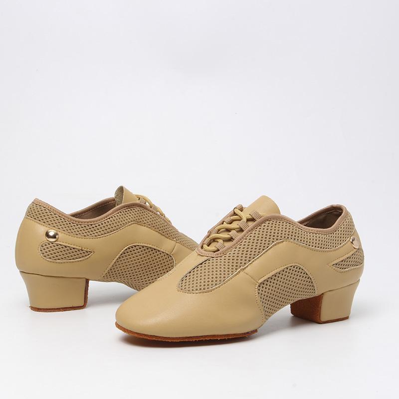 Women's Microfiber Leather 3.5cm Heels Modem With Lace-up Teaching & Practice Dance Shoes