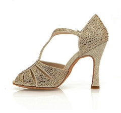 Women's Sparkling Glitter Customized Heel Latin Shoes Salsa Shoes Ballroom Dance Shoes