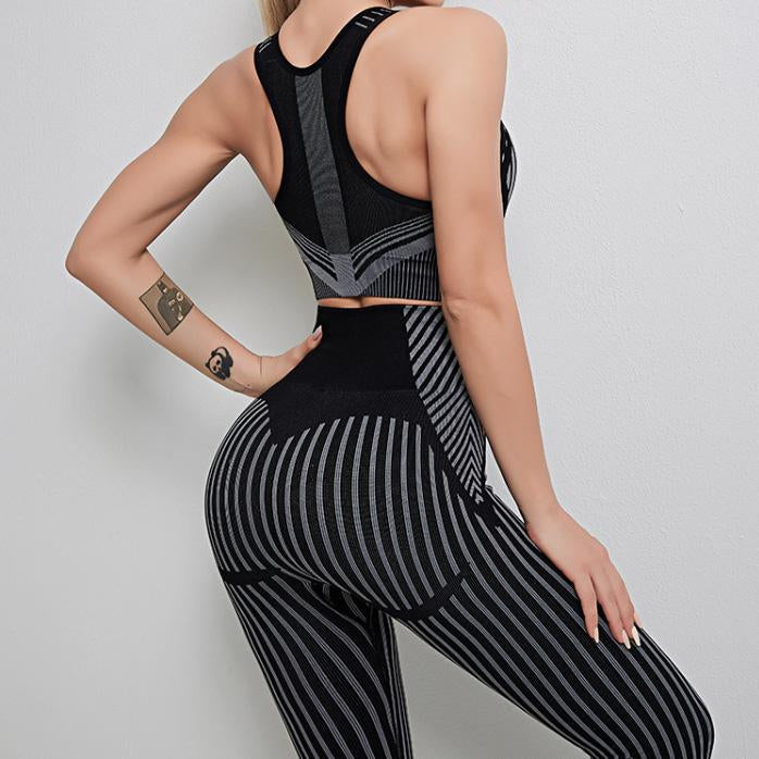 Women's Yoga Clothes Hip Lift Tights Fitness Quick Dry Suit Running Sports Vest