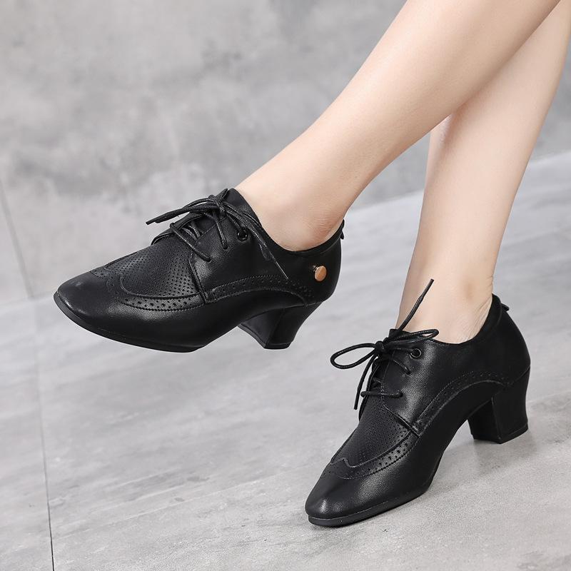 Women's Real Leather 3.5cm/5cm Heels Ballroom Dance Shoes Teaching & Practice Shoes