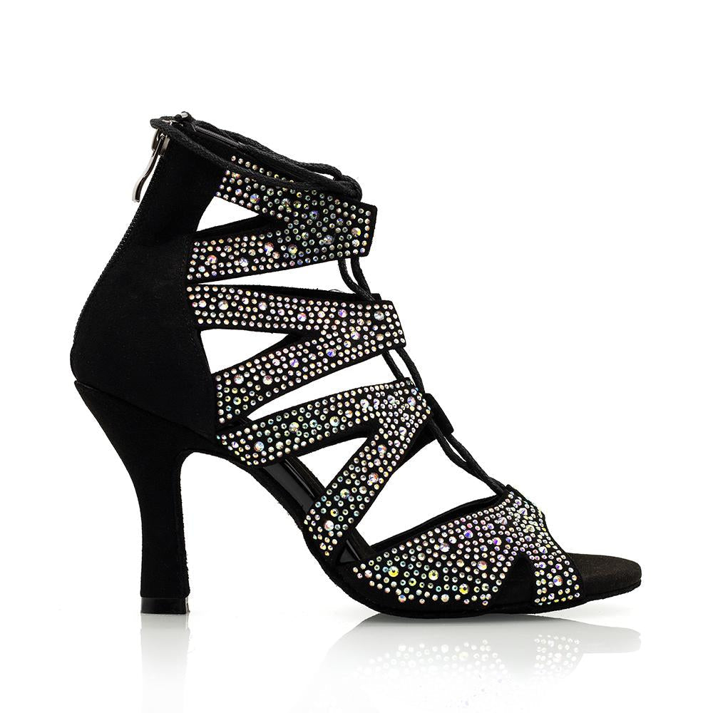 Women's Rhinestone Customized Heels Dance Boots JazSalsa Dance Shoes