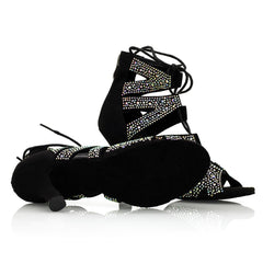 Women's Rhinestone Customized Heels Dance Boots JazSalsa Dance Shoes