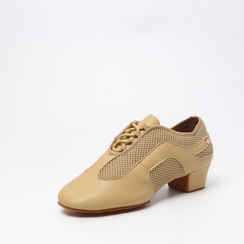 Women's Microfiber Leather 3.5cm Heels Modem With Lace-up Teaching & Practice Dance Shoes