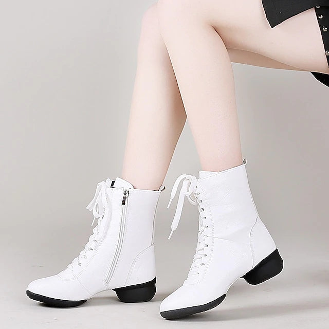 Women's Leatherette Boots JazWith Lace-up Dance Boots/Dance Shoes
