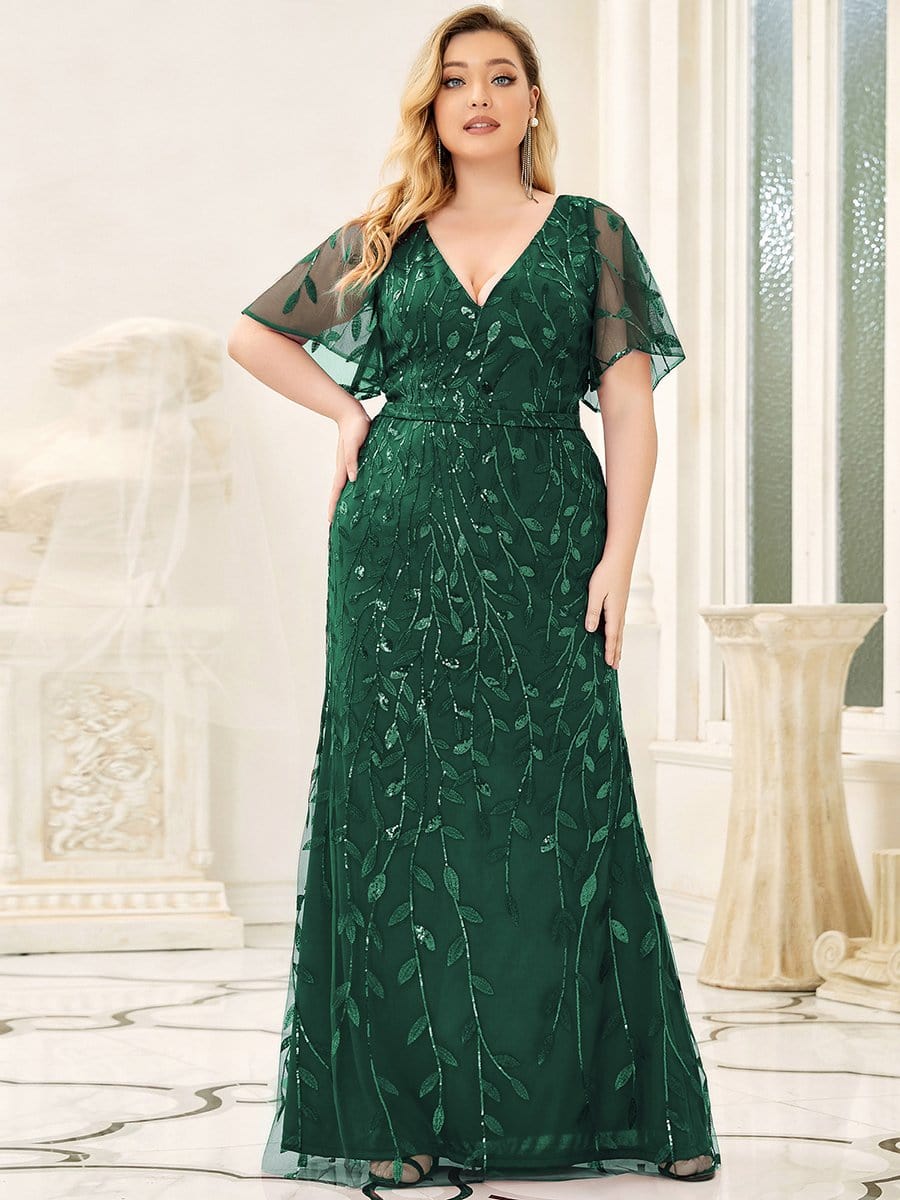 Long Mermaid Style Plus Size Formal Dress for Special Occasions
