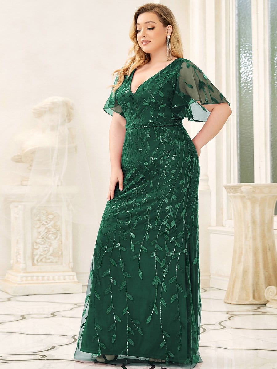 Long Mermaid Style Plus Size Formal Dress for Special Occasions