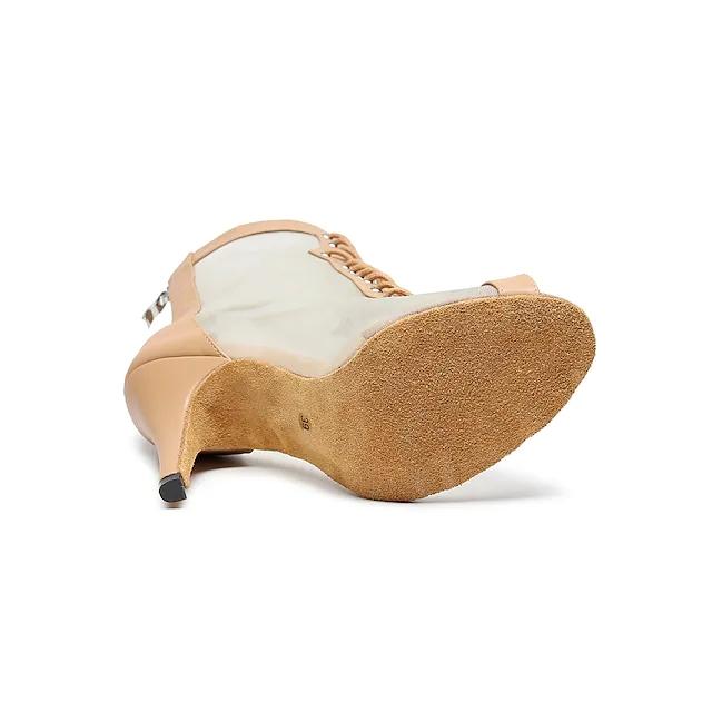 Women's Mesh 10cm Heels Dance Boots JazSalsa Dance Shoes