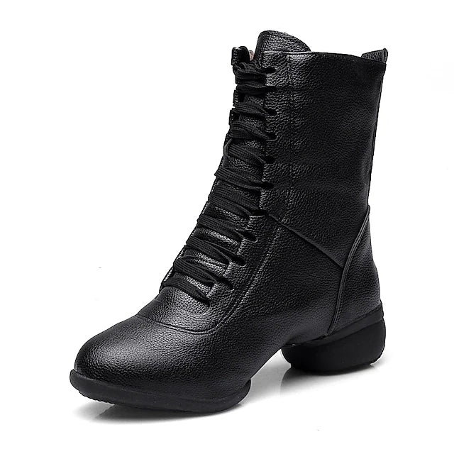 Women's Leatherette Boots JazWith Lace-up Dance Boots/Dance Shoes