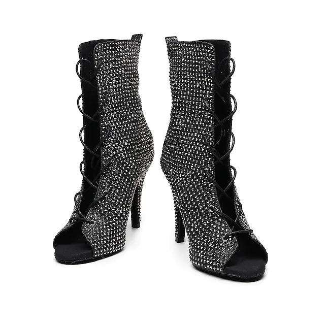 Women's Leatherette Customized Heel Dance Boots JazDance Boots