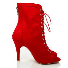 Women's Customized Heel Suede Heels Lace-up Rubber Sole Dance Boots Dance Boots JazSalsa Dance Shoes